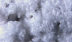 closeup of surface of an expanded perlite particle